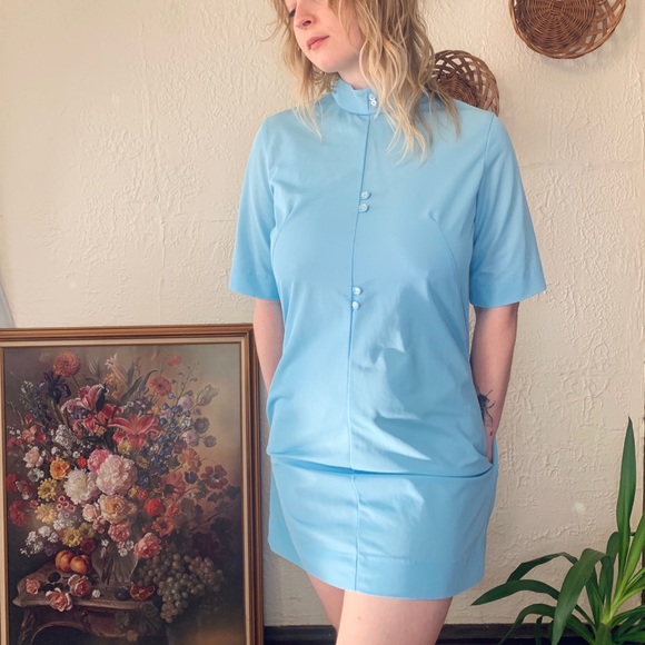 60s Short Sleeve Sheath Mini Dress - Picture 4 of 4